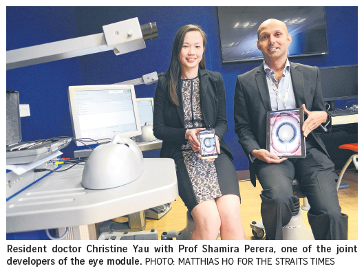  ​one of the joint developers of the eye module. PHOTO MATTHIAS HO FOR THE STRAITS TIMES
