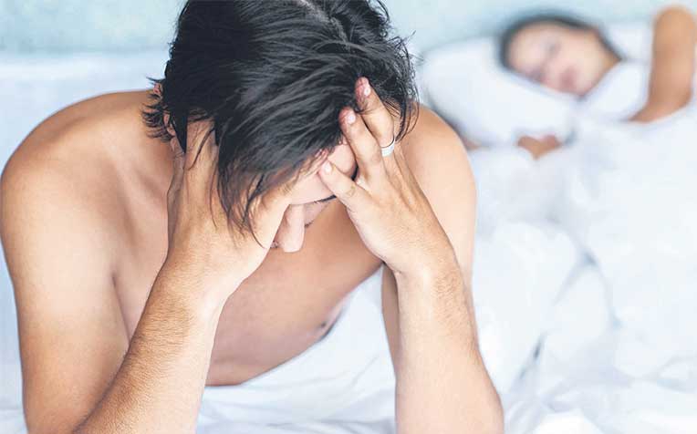  ​in younger men could originate from job or marital stress, performance anxiety with a new partner, or guilt from the inability to satisfy their partner.