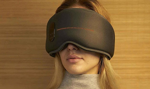  ​to improve sleep and lessen jet lag. It emits pulsing warm light to make the user sleepy, assisted by white noise from its built-in speakers.